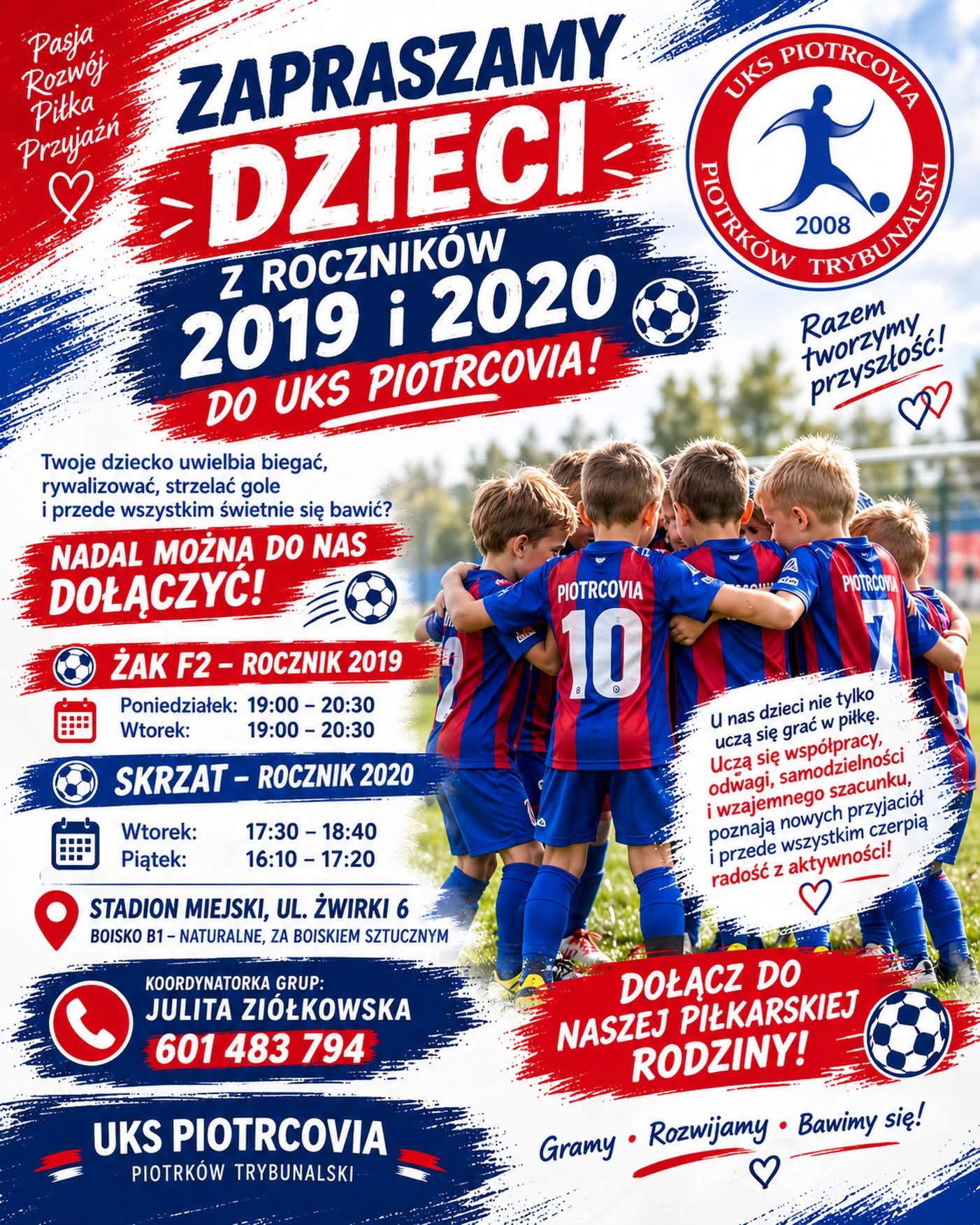 SZUKAMY PRZYSZŁYCH PIŁKARZY I PIŁKAREK!